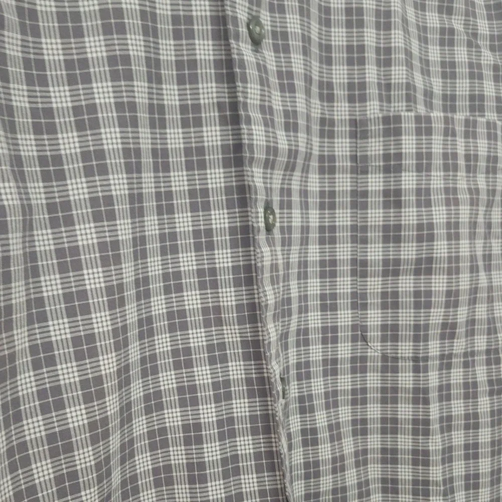 Dockers Men Button Down Plaid Long Sleeve Stain Defender Large Neck 16 16.5